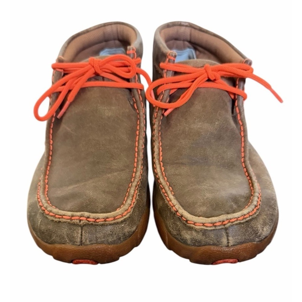 Twisted X Moc Toe Chukka Driving Moc Boots Neon Orange/Bomber Men's Size 9.5 - Picture 3 of 9